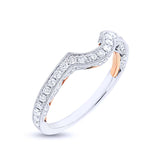 0.51ct 14k Two-tone Rose Gold Diamond Shadow Band